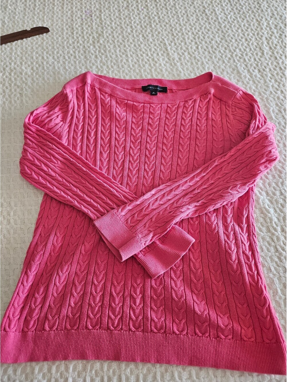 Tommy Hilfiger Pink Cable Knit Sweater Women's M